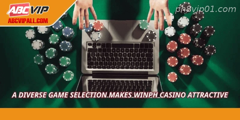 A diverse game selection makes PH8 Casino attractive