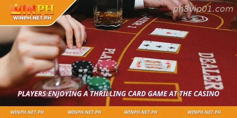 Players enjoying a thrilling card game at the casino