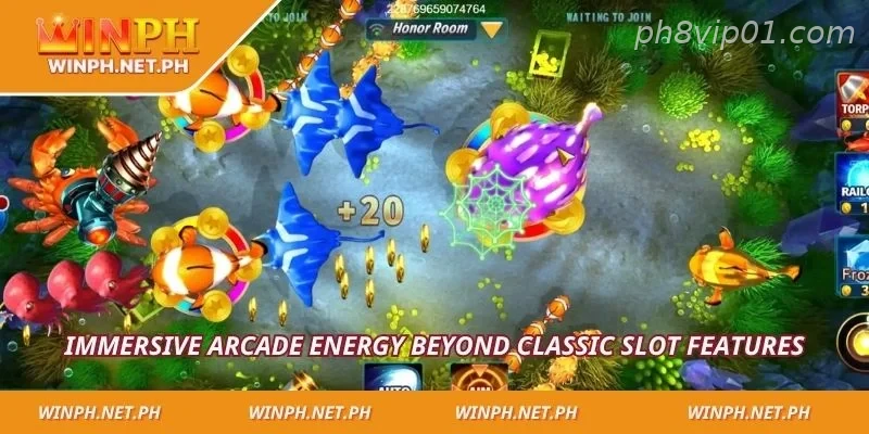 Immersive arcade energy beyond classic slot features